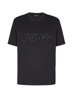 FENDI graphic-embroidered T-Shirt | Black | FARFETCH