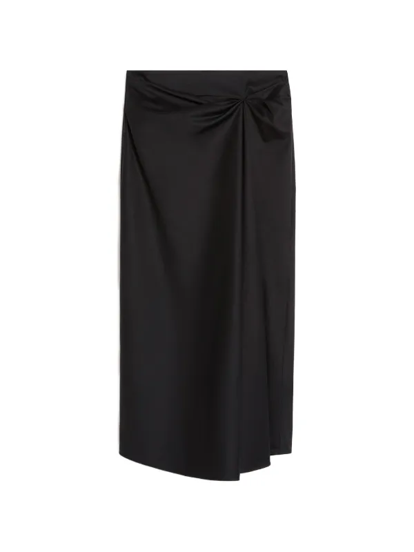 Max Mara Knot-detail Midi Skirt in Blue