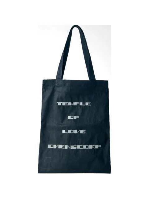 Rick Owens DRKSHDW text-graphic rectangular tote bag