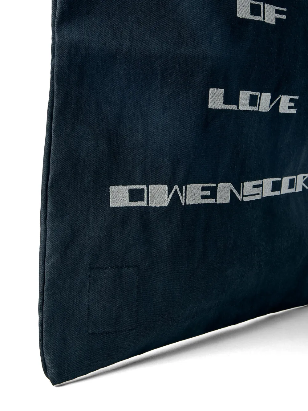  Rick Owens Drkshdw Text-graphic Rectangular Tote Bag - Black 
