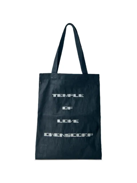 Rick Owens DRKSHDW text-graphic rectangular tote bag
