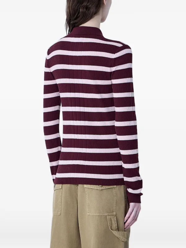 Moncler ストライプ リブカーディガン | レッド | FARFETCH JP