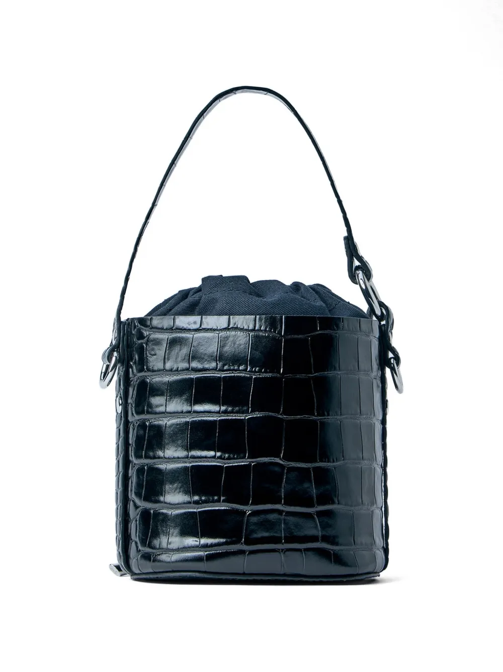 Vivienne Westwood クロコエンボス バケットバッグ | ブラック