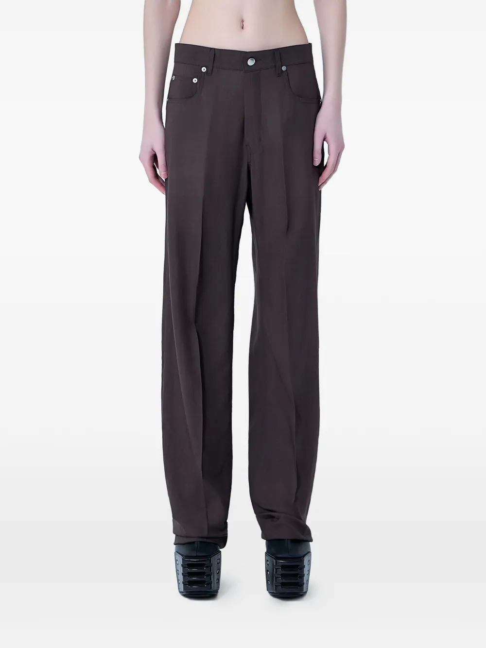 Rick Owens wool trousers - Marrone