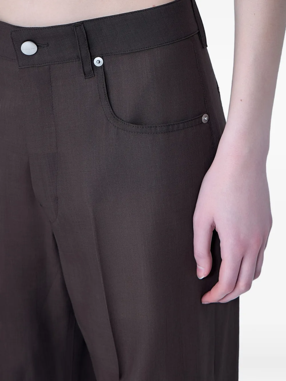 Rick Owens Wollen broek Bruin