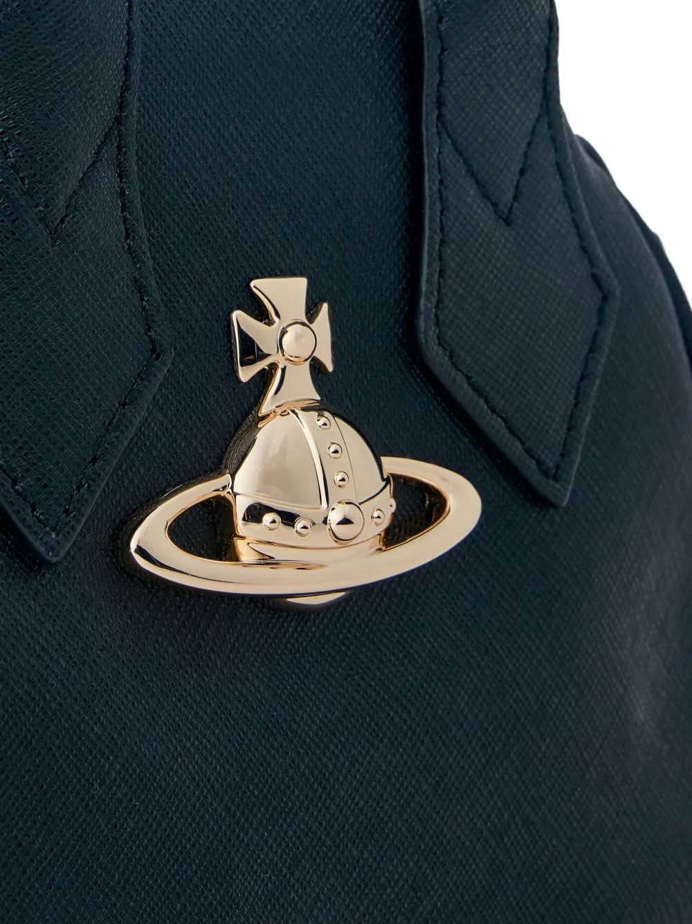 Vivienne Westwood Mini-tas met bandje en textuur Blauw