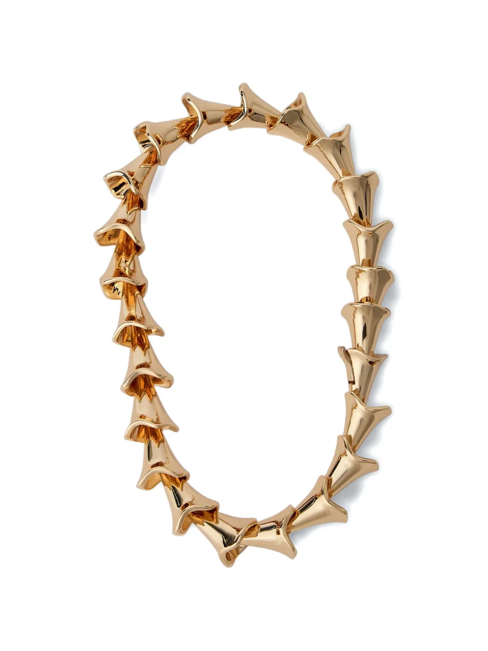 Sportmax interlocking sculptural necklace - Oro