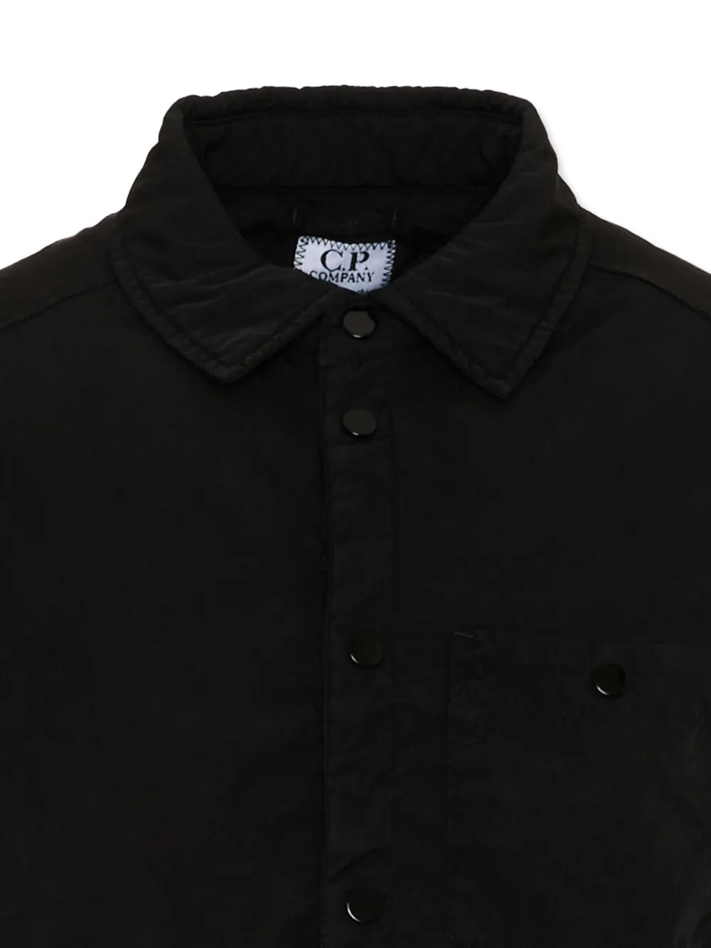 C.P. Company Kids Gewatteerd shirtjack met Lens-detail Zwart