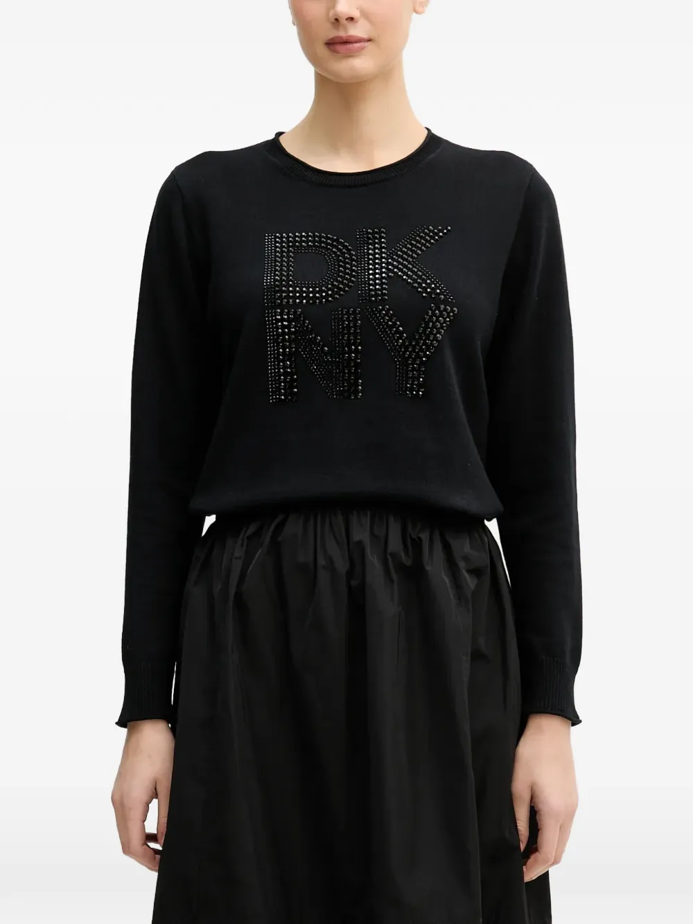 DKNY embellished knitted jumper - Schwarz