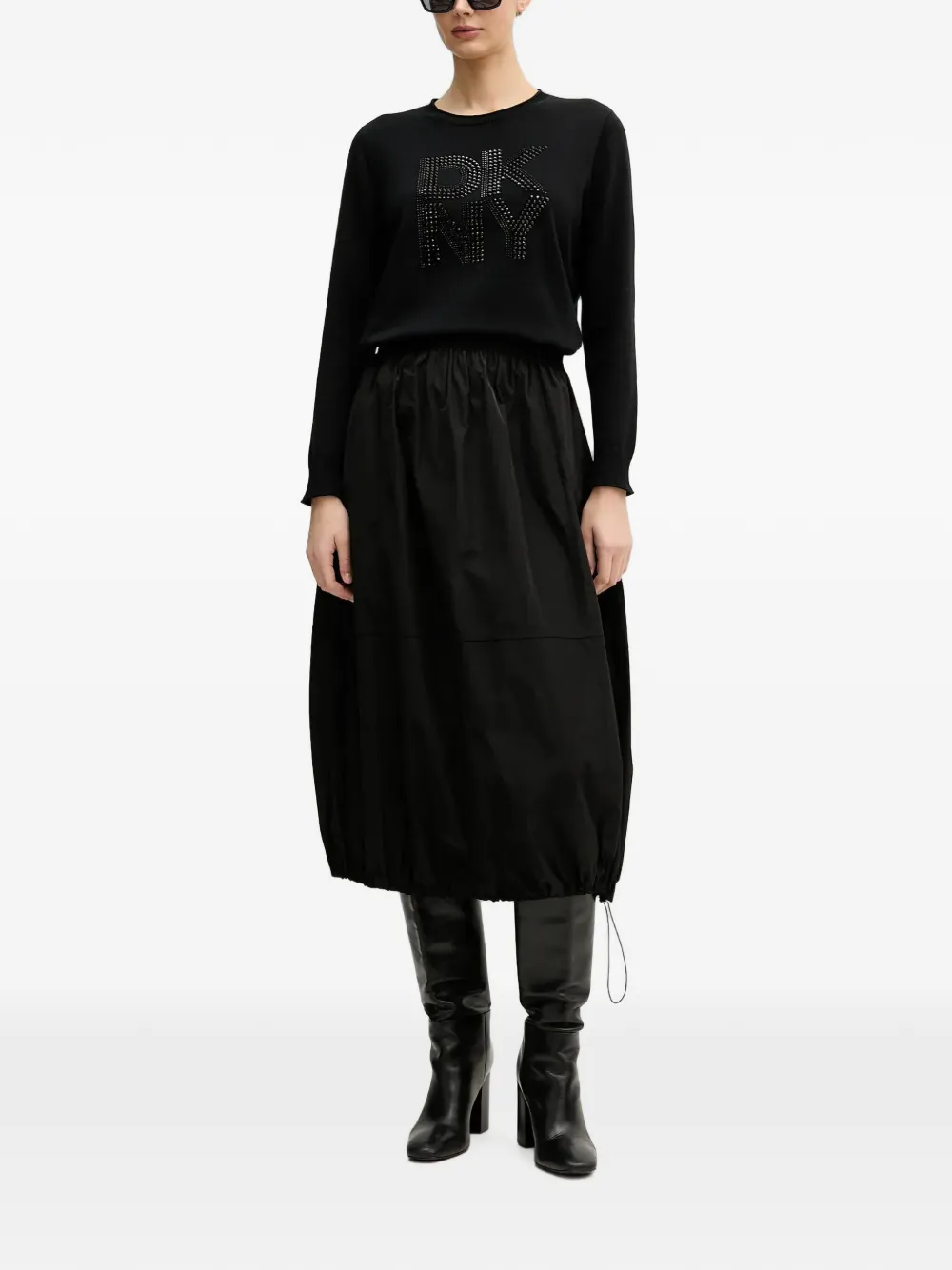 DKNY embellished knitted jumper Zwart