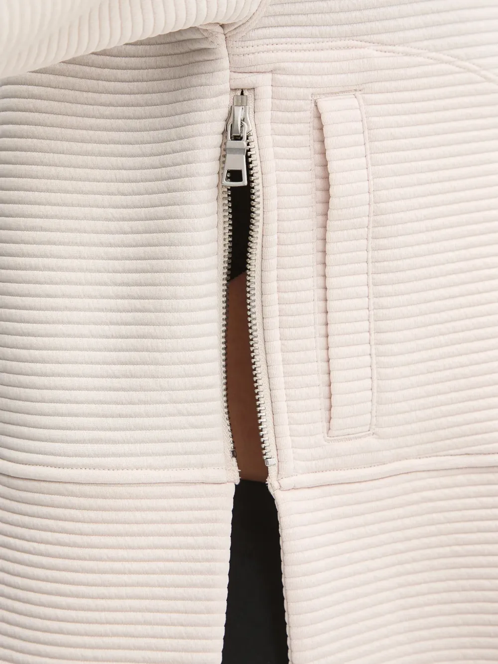 DKNY Geribbelde hoodie Beige