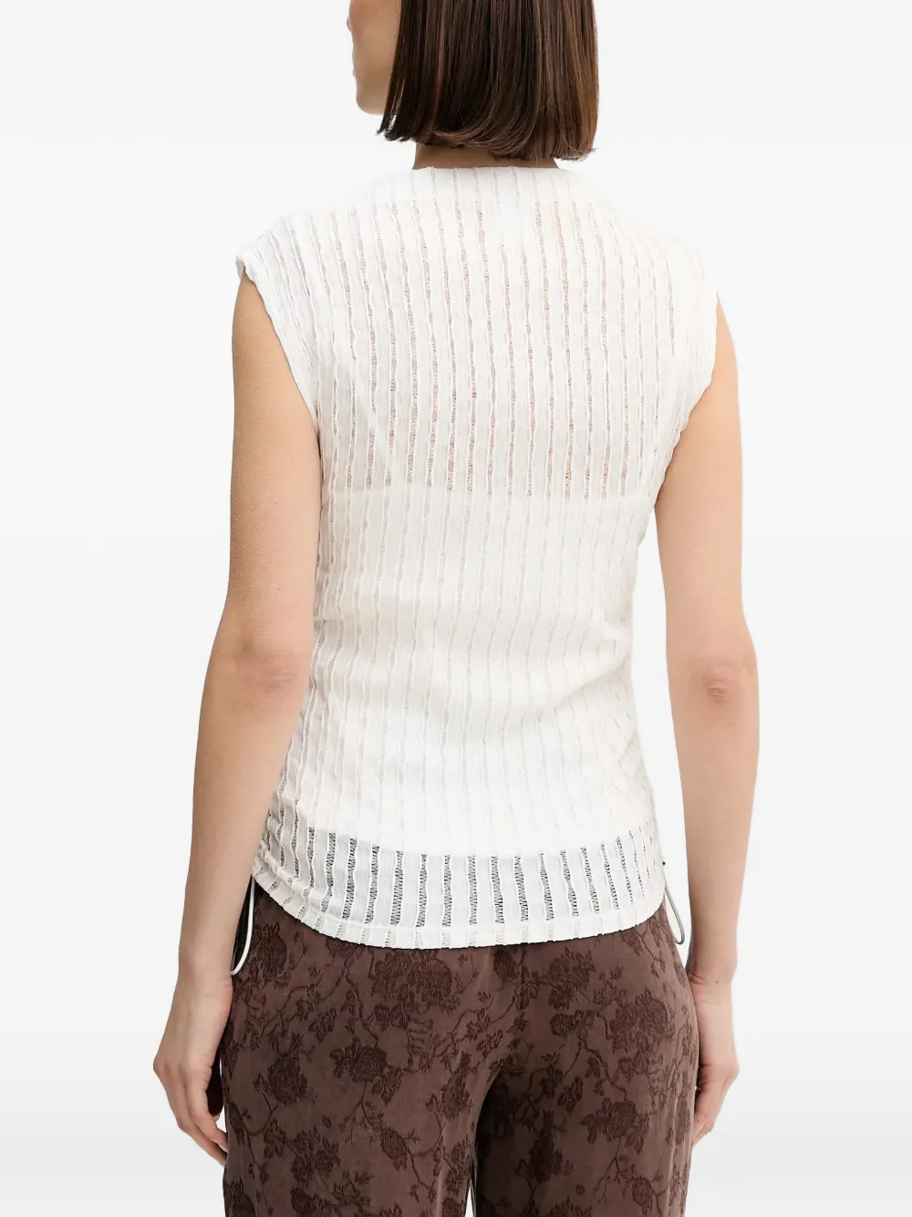 DKNY Top met trekkoord Wit