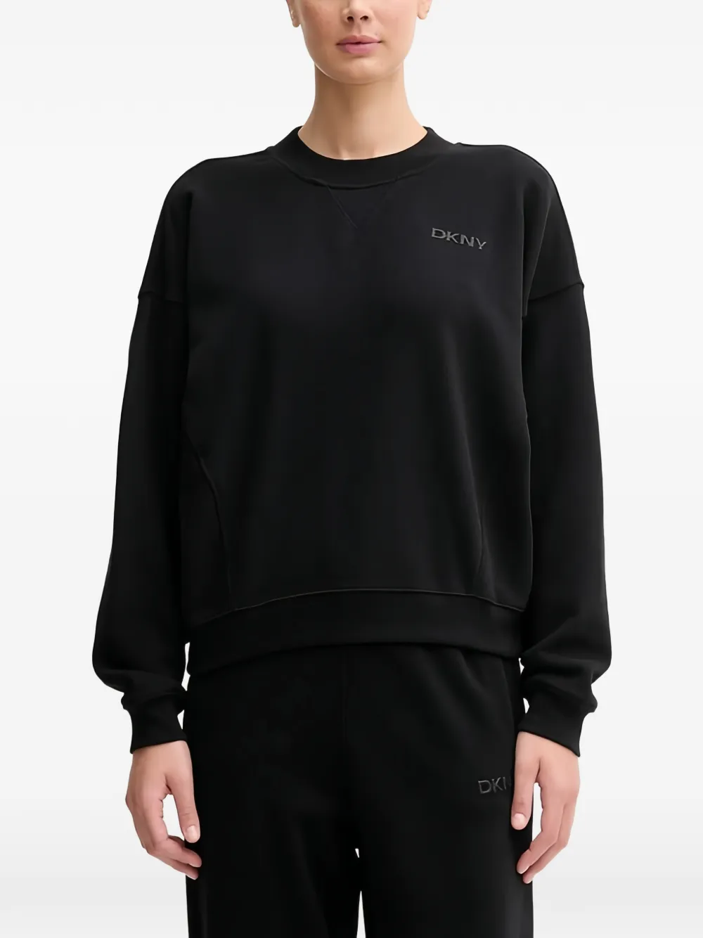 DKNY Felpa girocollo con logo - Nero