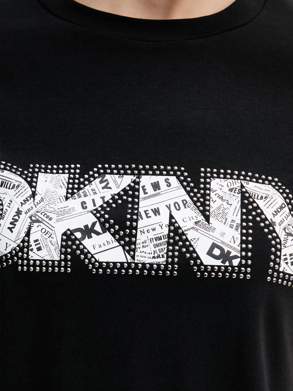 DKNY T-shirt met grafische print Zwart