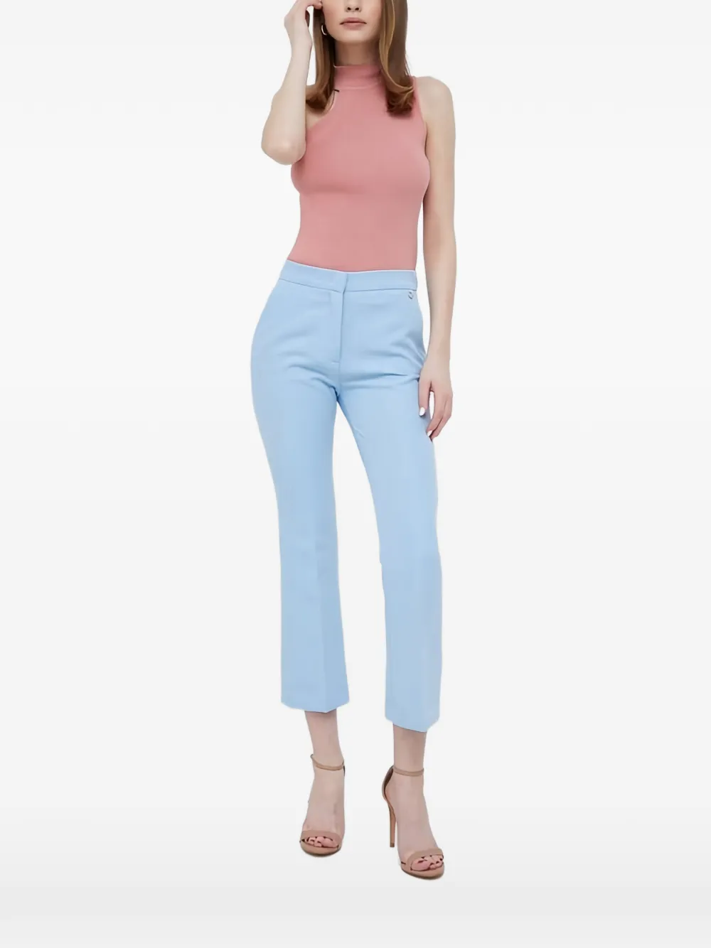 DKNY ribbed one-shoulder top - Rosa