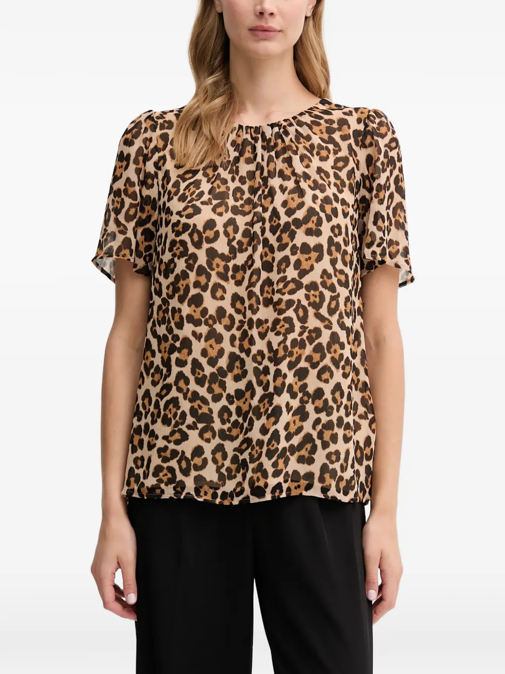 DKNY Blusa leopardata - Toni neutri