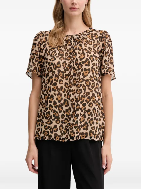 DKNY leopard-print blouse