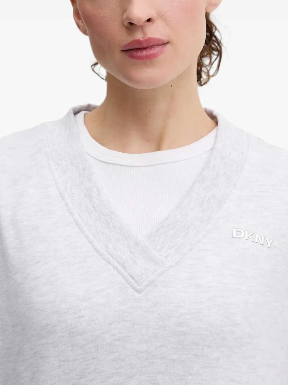 DKNY Sweater met V-hals Grijs