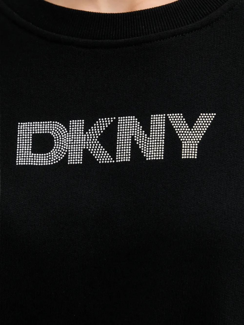 DKNY Sweater verfraaid met logo en verlaagde schouders Zwart