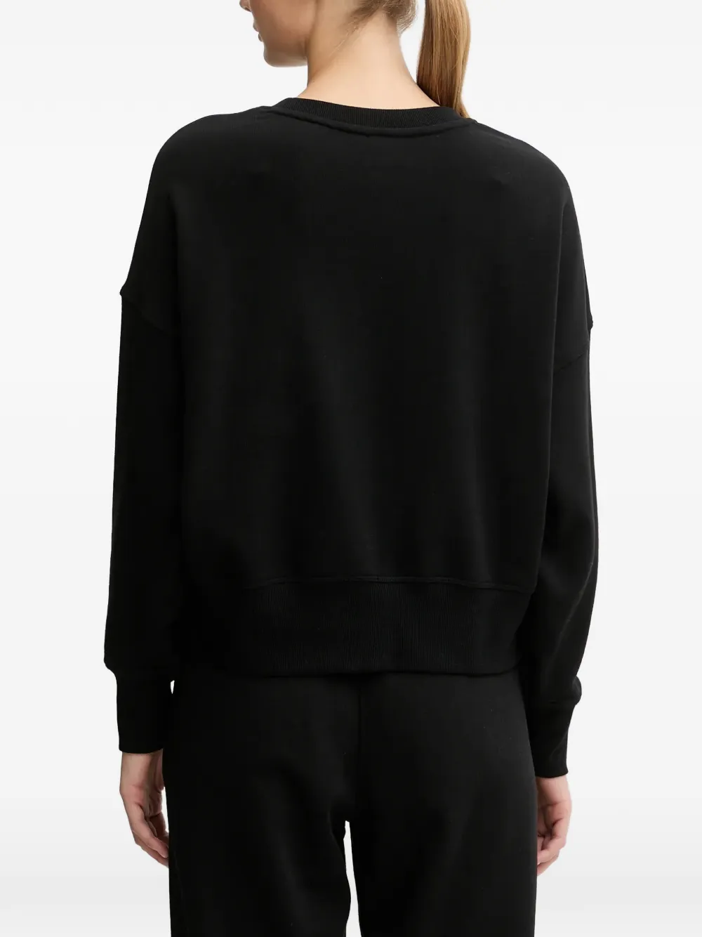 DKNY Sweater verfraaid met logo en verlaagde schouders Zwart