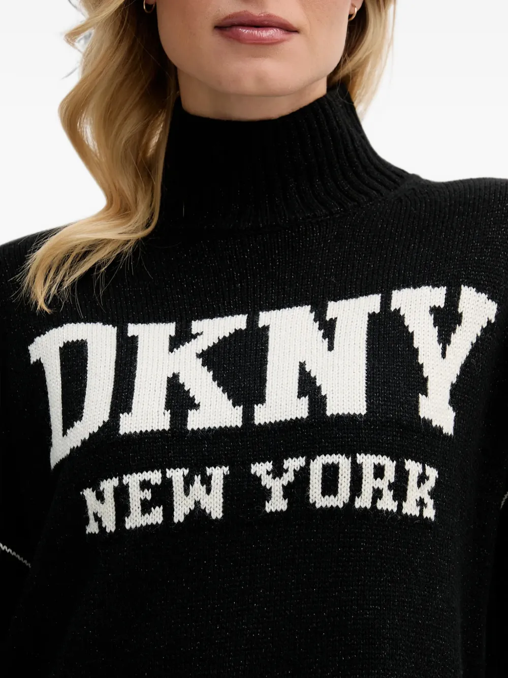 DKNY roll-neck sweater Zwart