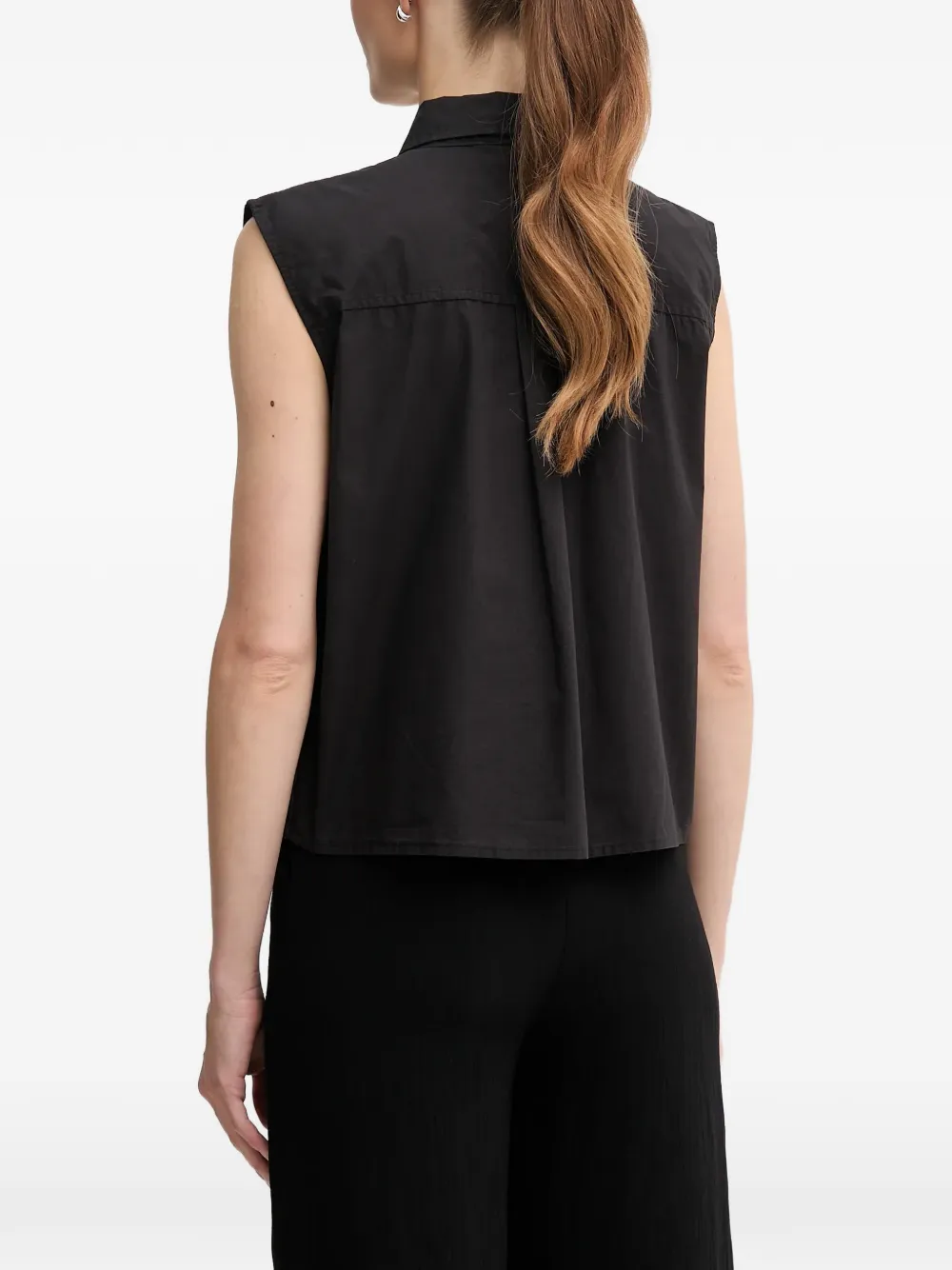 DKNY Mouwloze blouse Zwart