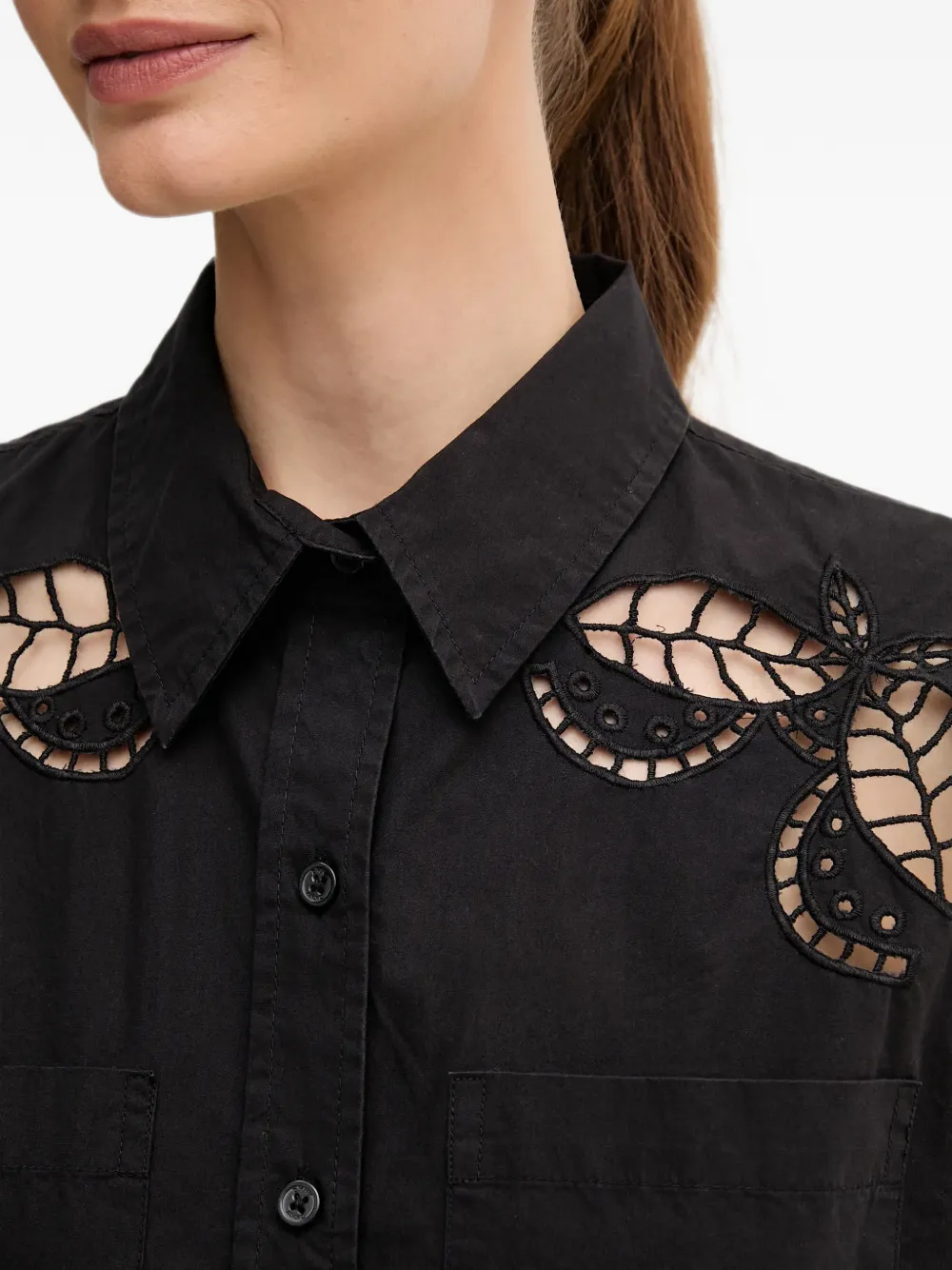 DKNY Mouwloze blouse Zwart