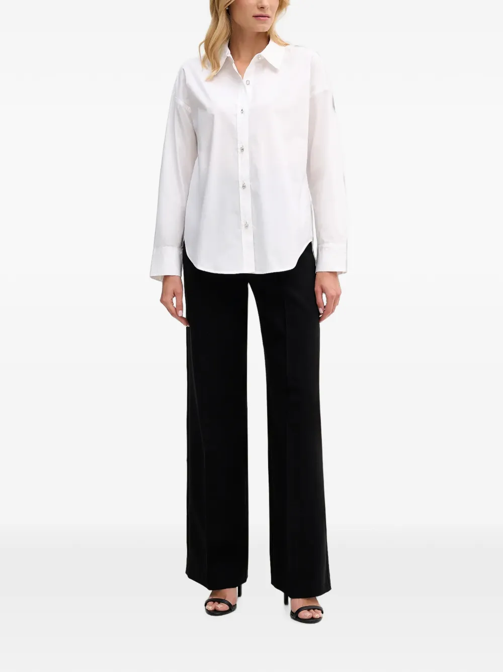 DKNY Blouse met verfraaide knopen Wit