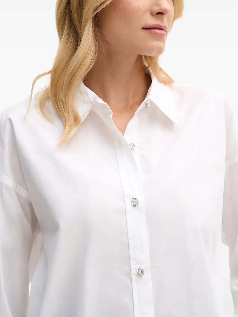 DKNY Blouse met verfraaide knopen Wit