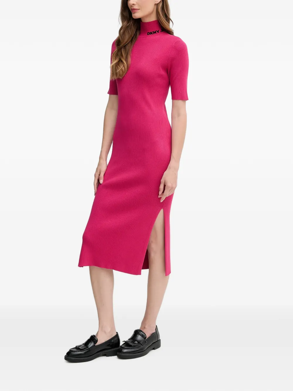 DKNY Jurk met geborduurd logo Roze