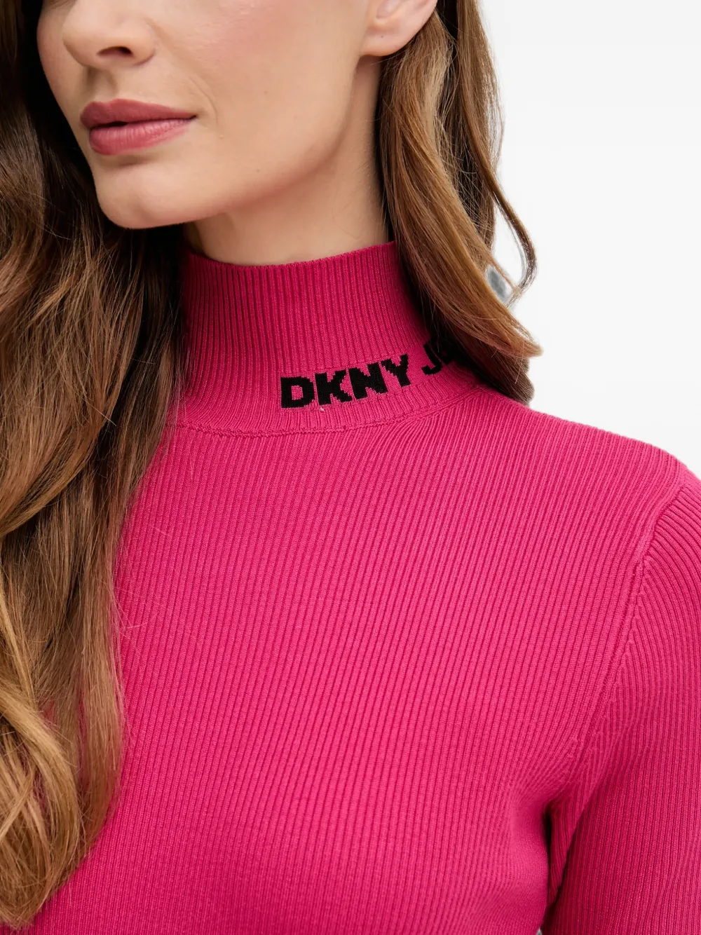 DKNY Jurk met geborduurd logo Roze