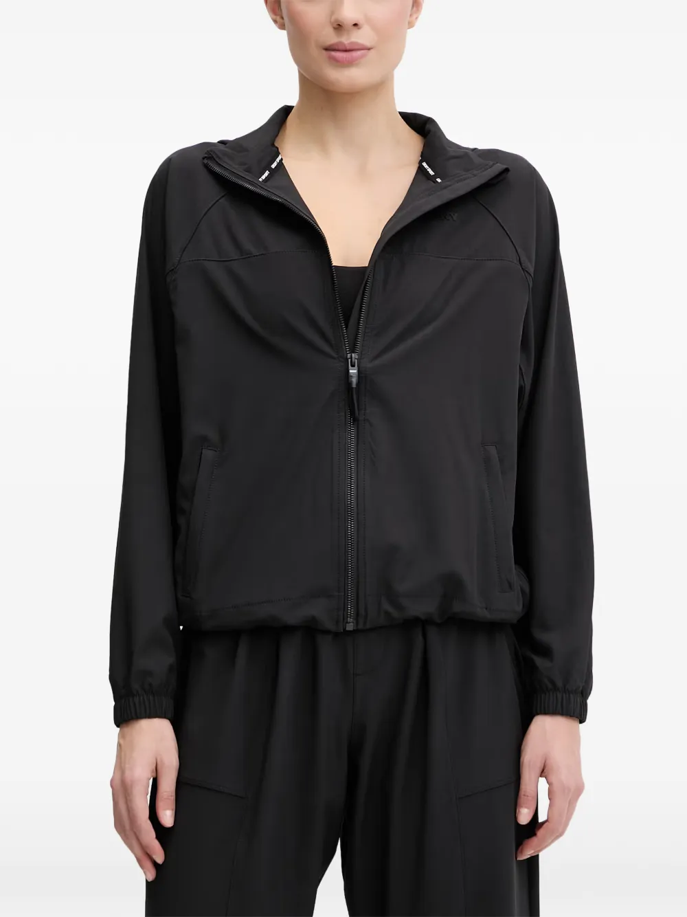 DKNY Kapuzenjacke mit Reißverschluss - Schwarz