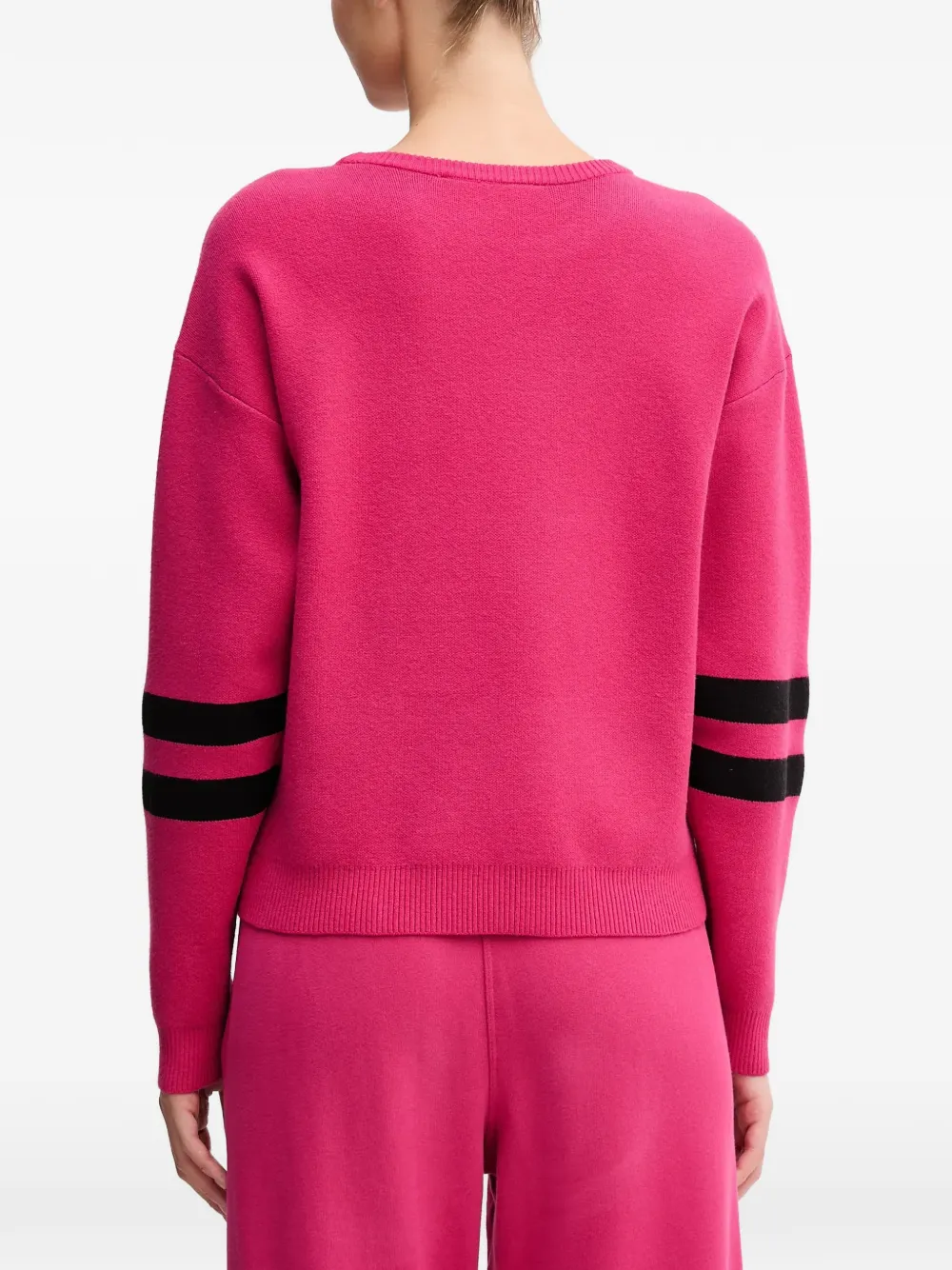 DKNY Trui met gestreept logo Roze