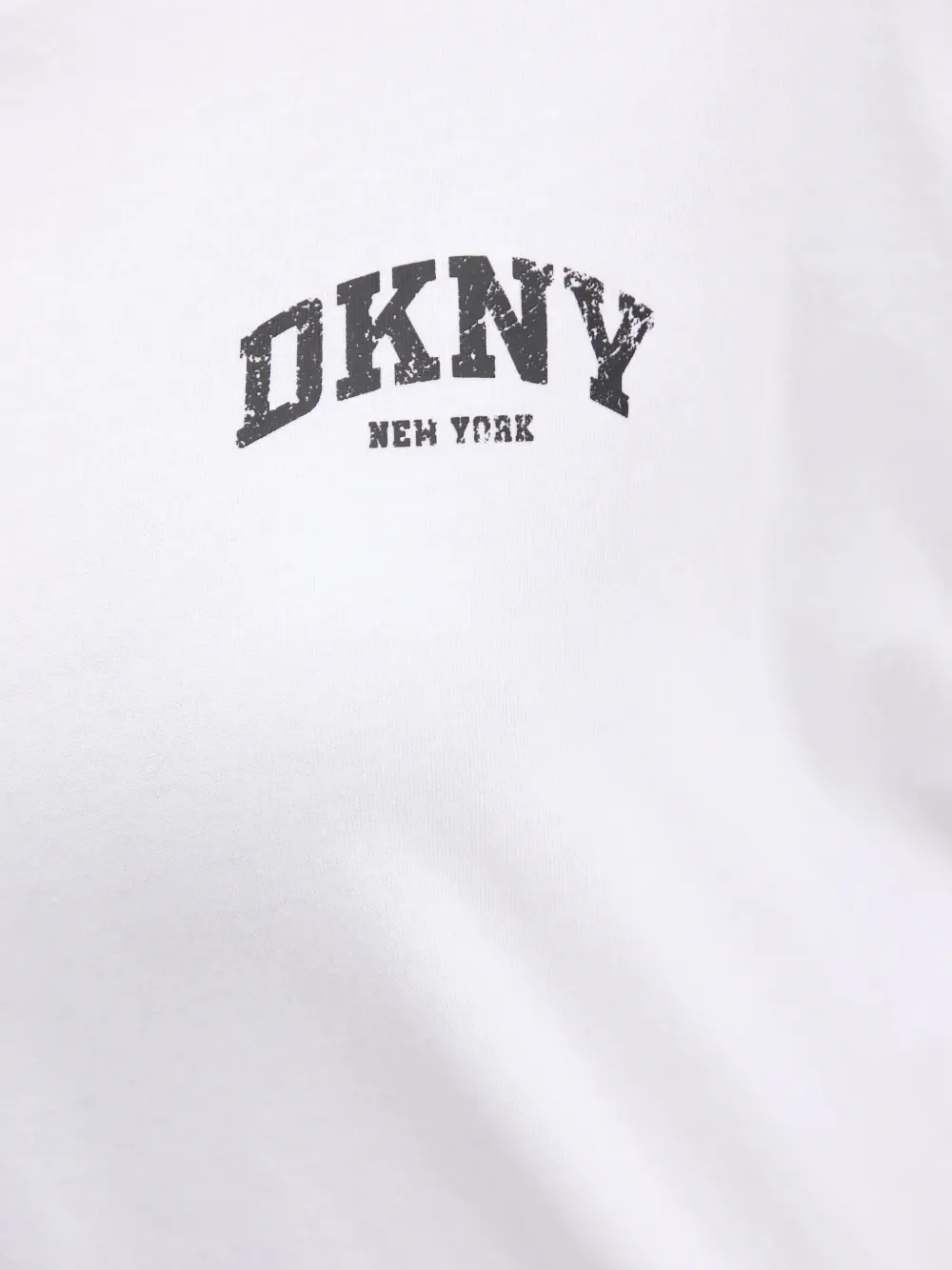 DKNY T-shirt met gestreept detail Wit