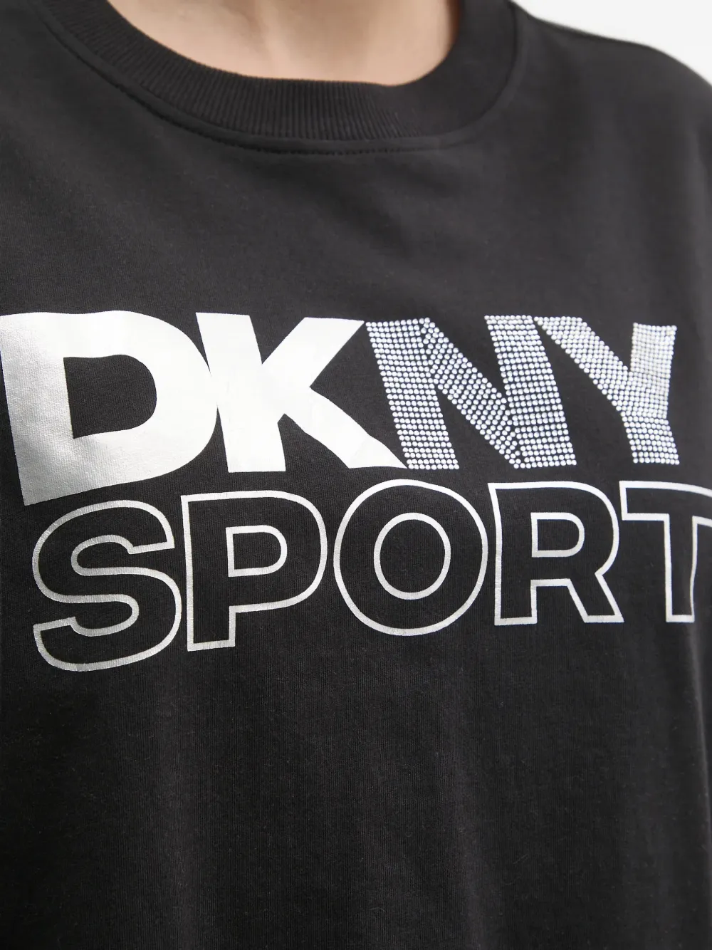 DKNY Sweater met verlaagde schouders Zwart