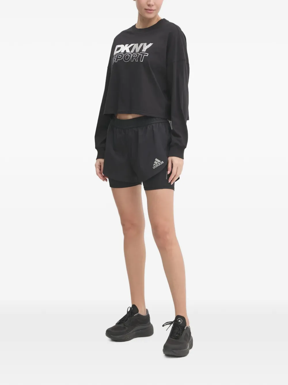 DKNY Sweater met verlaagde schouders Zwart