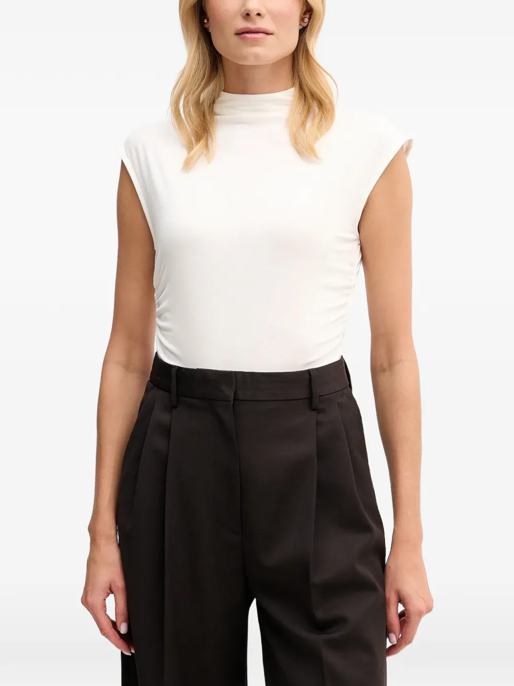 DKNY Gerafftes Top - Weiß