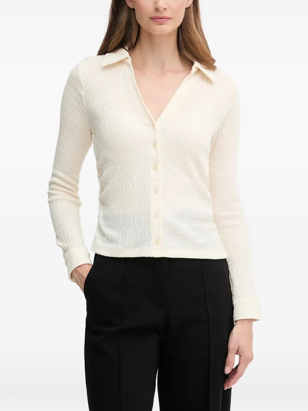 DKNY Hemd mit V-Ausschnitt - Nude