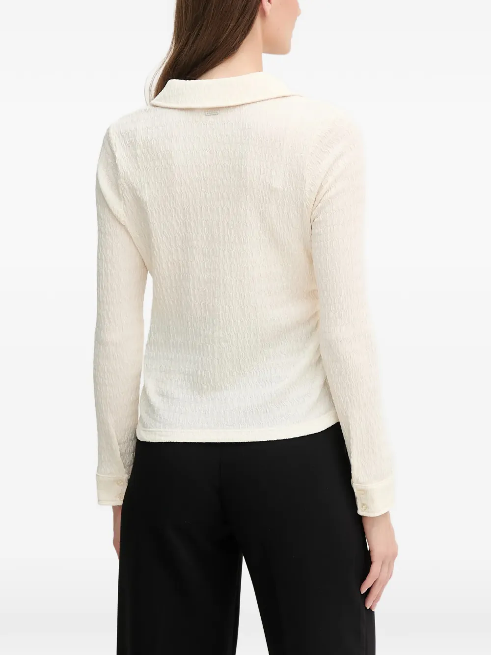 DKNY blouse met V-hals Beige