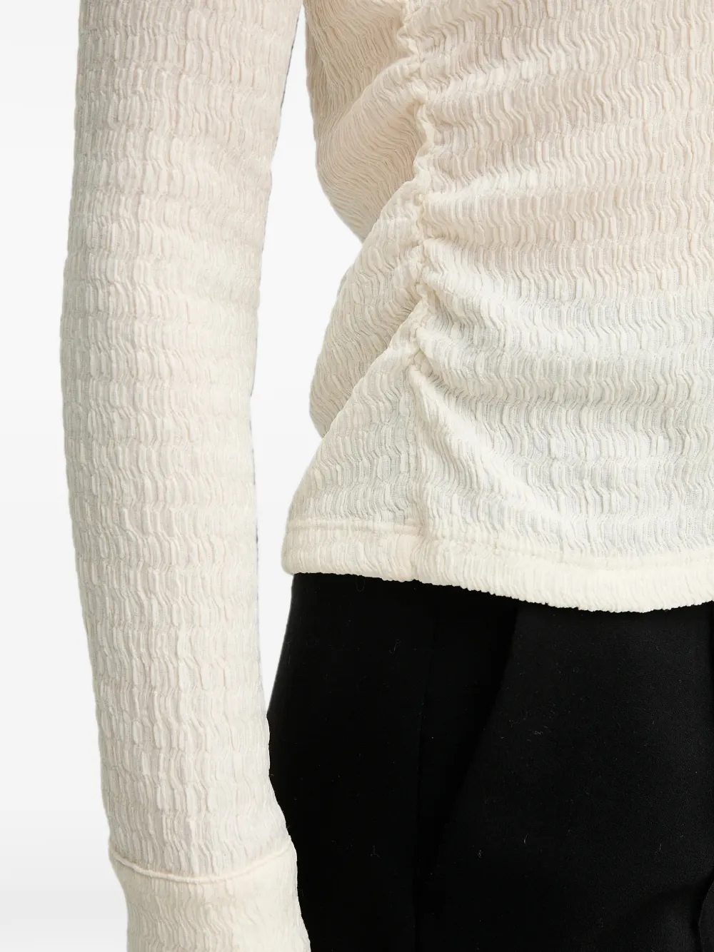 DKNY blouse met V-hals Beige