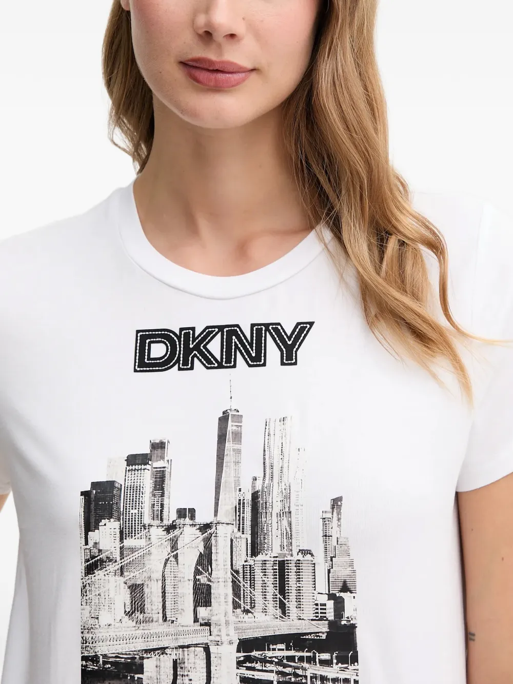 DKNY T-shirt met grafische print Wit