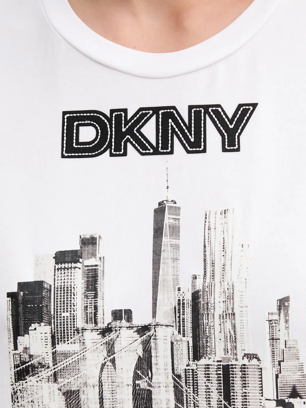 DKNY T-shirt met grafische print Wit