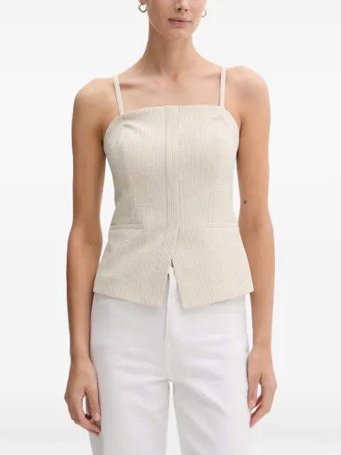 DKNY top con cuello cuadrado