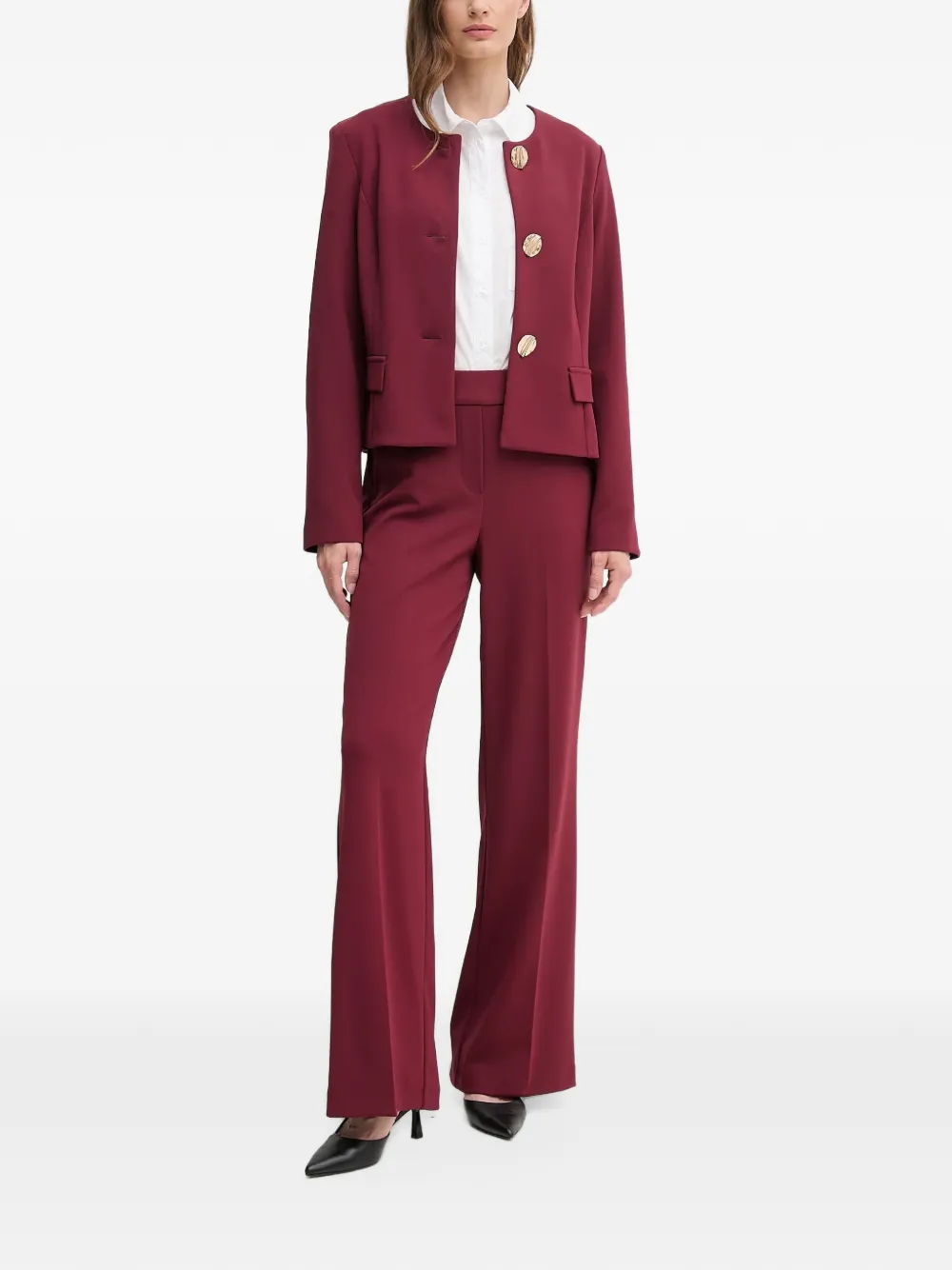 DKNY blouse met opgestikte zak Wit
