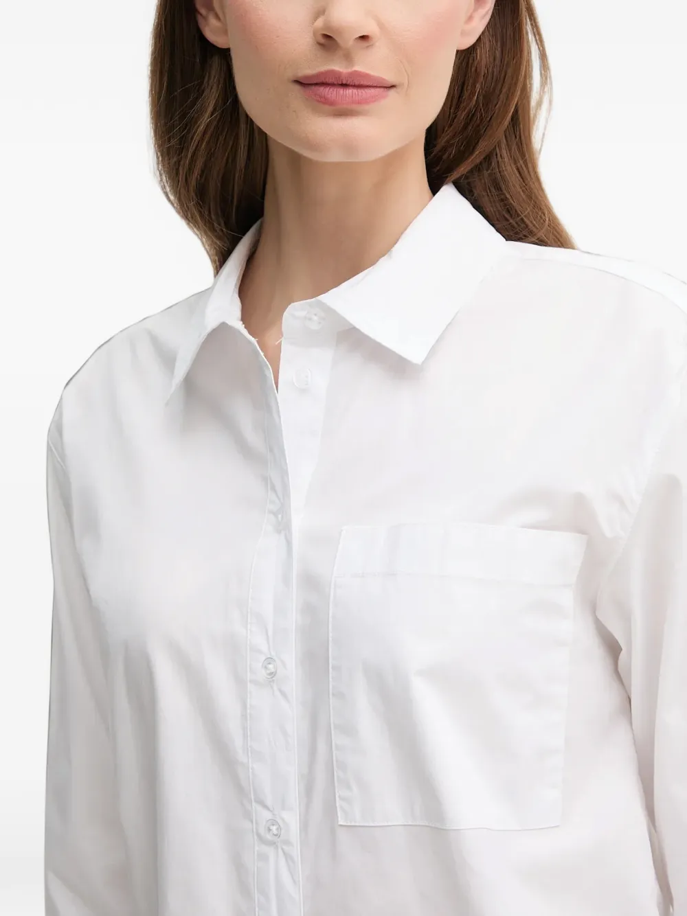 DKNY blouse met opgestikte zak Wit