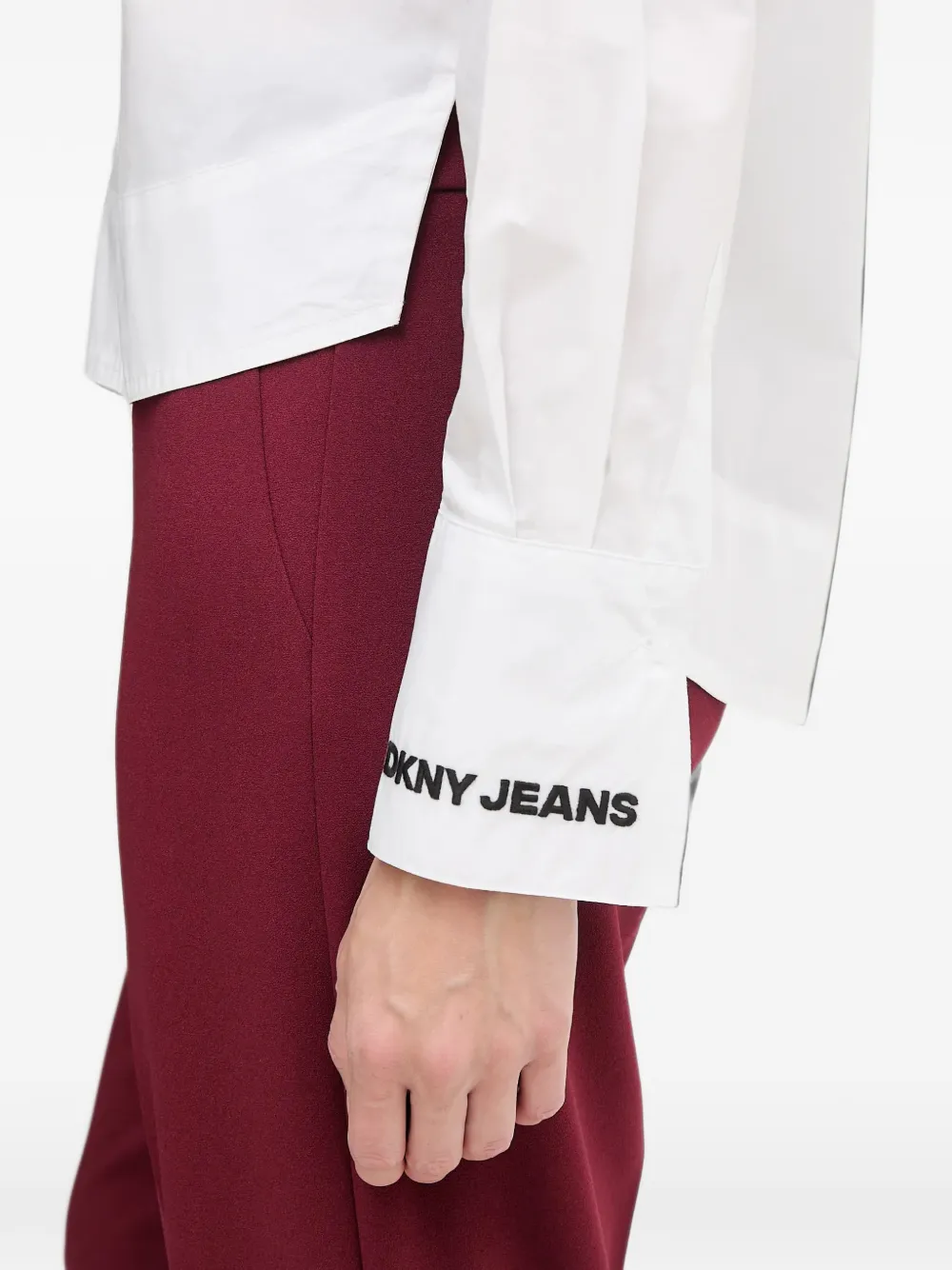 DKNY blouse met opgestikte zak Wit