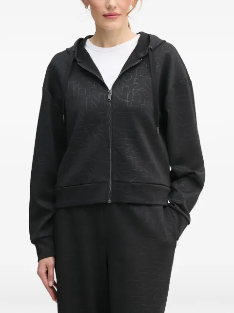 DKNY drawstring zip-up hoodie