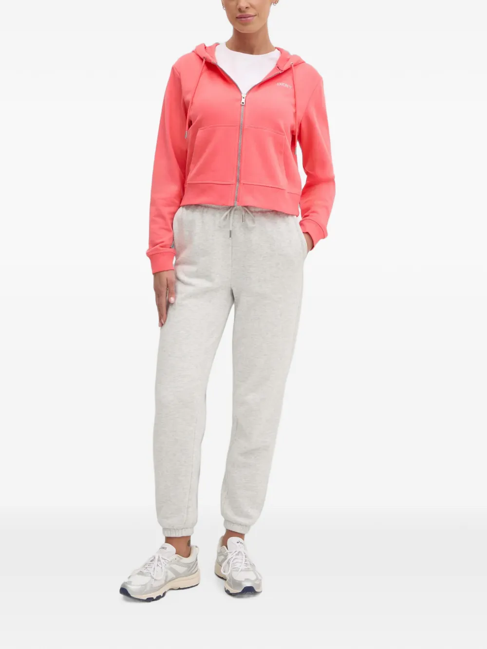 DKNY Hoodie met rits Roze