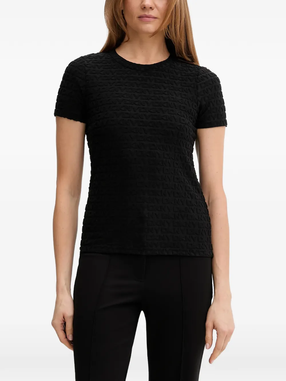 DKNY textured short-sleeve T-shirt - Nero