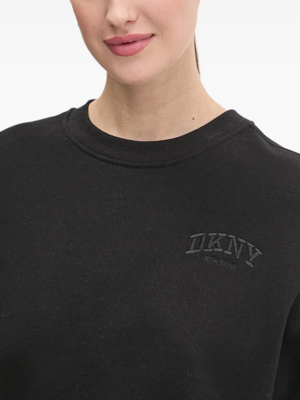 DKNY Sweater met borduurwerk Zwart
